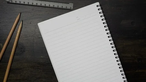 Wooden hand, write notebook 스톡 동영상 126713761