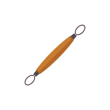 Wooden handle loop tool for clay sculpting modelling hobby Stock Illustration