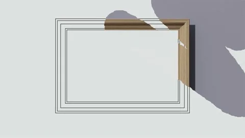 Wooden horizontal frame on painted wall. Seamless footage. 4K Stock Footage 169076862