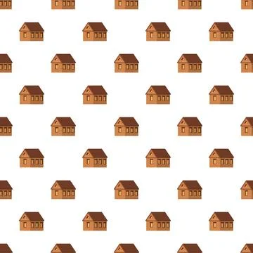 Wooden house pattern creating home and real estate background Illustrazione stock