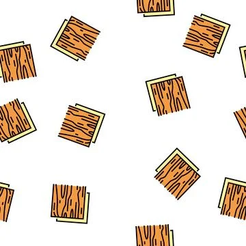 Wooden insulation layer vector seamless pattern Stock Illustration