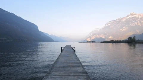 Wooden jetty Stock Footage 80555195