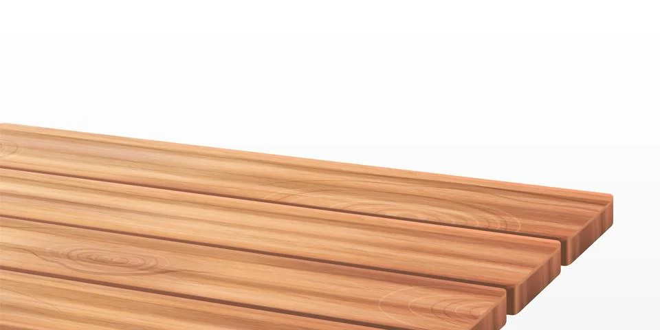 Wooden kitchen table corner perspective background Stock Illustration