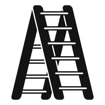 Wooden ladder icon simple vector. Tree trimming 스톡 일러스트