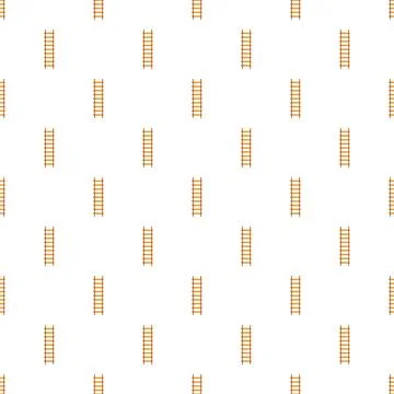 Wooden ladder seamless pattern representing growth and success Stock Illustration