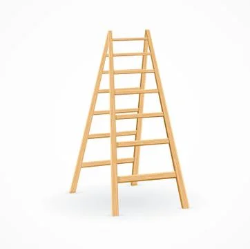 Wooden Ladder. Vector Stock Illustration