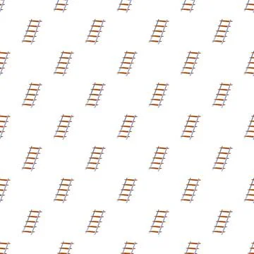 Wooden ladders pattern creating repeated ascending objects Stock Illustration