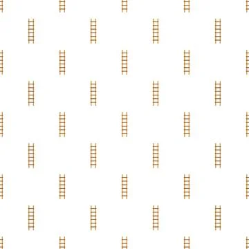Wooden ladders seamless pattern representing growth and success Stock Illustration