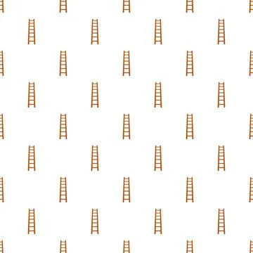 Wooden ladders seamless pattern representing growth and progress Stock Illustration
