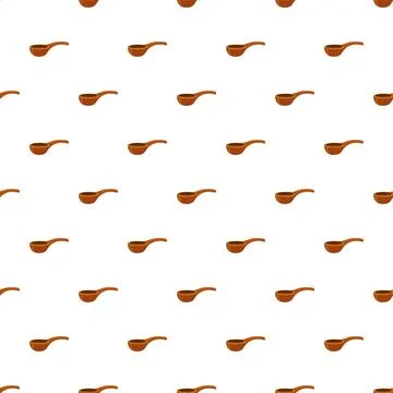 Wooden ladle pattern creating seamless kitchen background 스톡 일러스트