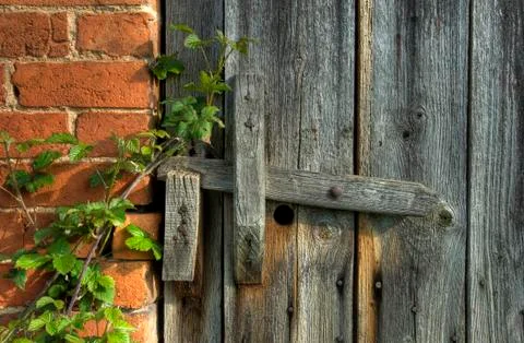 Wooden latch Stock Photos