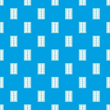 Wooden latticed window pattern seamless blue Ilustración de archivo