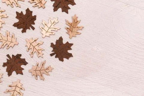 Wooden Leaf Background Stock Photos