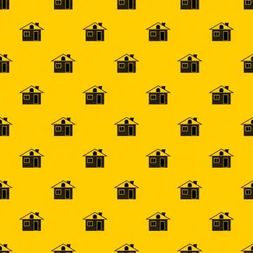 Wooden log house pattern vector Stock Illustration