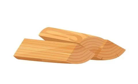 Wooden Log Pieces Illustrazione stock