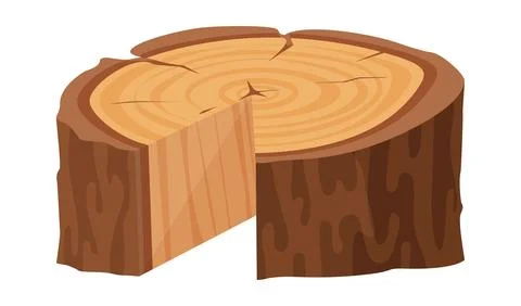 Wooden Log Slice Stock Illustration