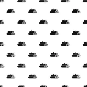 Wooden logs pattern, simple style イラスト素材