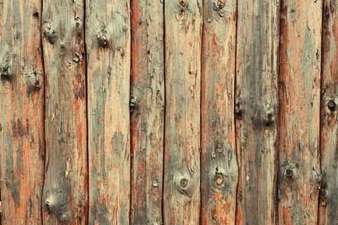 Wooden logs wall background pattern Foto stock