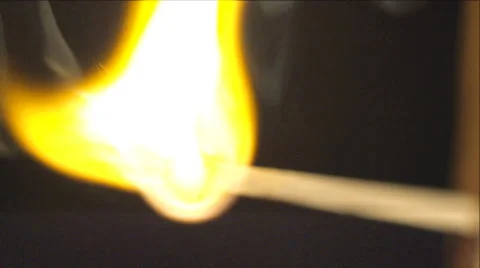 A wooden match is burning Stock Footage 59013674
