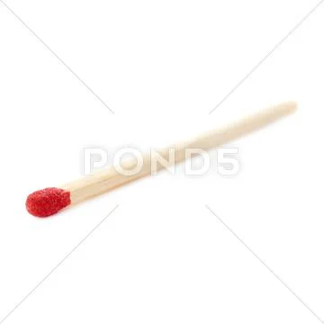 Wooden match isolated over the white background Stock Photos