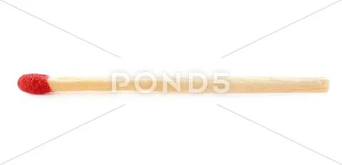 Wooden match isolated over the white background Stock Photos
