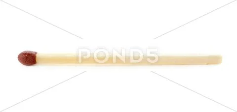 Wooden match isolated over the white background Stock Photos