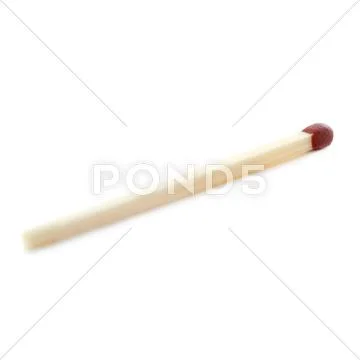 Wooden match isolated over the white background Stock Photos