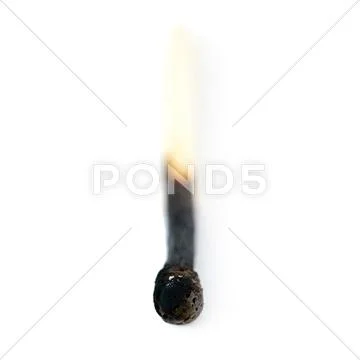 Wooden match isolated over the white background Stock Photos