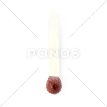 Wooden match isolated over the white background Stock Photos
