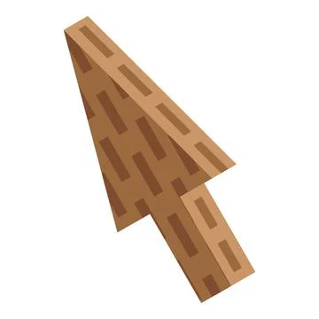 Wooden mouse cursor pointing up right 库存插图
