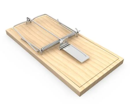 Wooden mouse trap Stock-Illustration