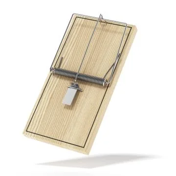 Wooden mouse trap 스톡 일러스트