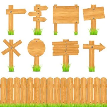 Wooden Objects Stock Illustration
