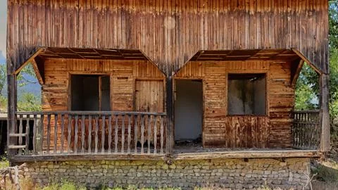 Wooden old house Stock Photos