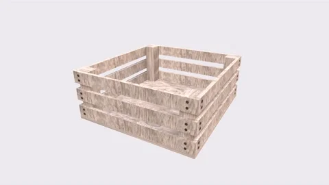 Wooden pallet crate rotating loop Stock Footage 173110083