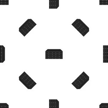 Wooden pallets pattern seamless black Stock Illustration