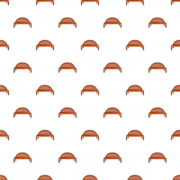 Wooden park bench seamless pattern for backgrounds 库存插图