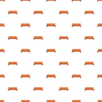 Wooden park bench seamless pattern background repetition Stock Illustration