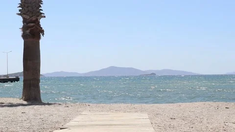 Wooden Path on the Beach Stock Footage 236663562