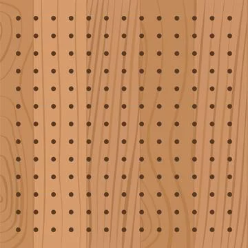 Wooden Pegboard Storage 스톡 일러스트