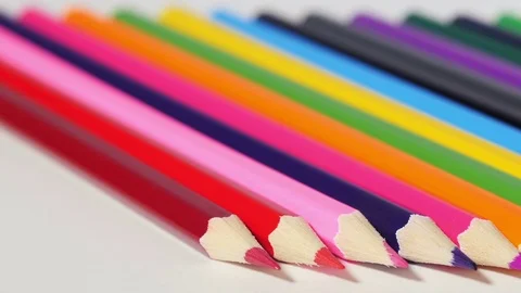 Wooden pencils with sharp ends Stock Footage 70211005