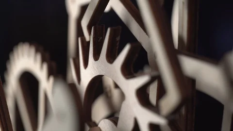 Wooden Pendulum Clock Closeup Stock-Footage 121943279