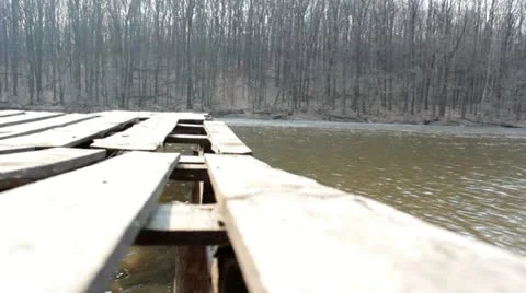 Wooden pier Stock Footage 10885076
