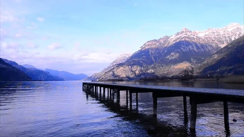 Wooden pier Stock Footage 73590742