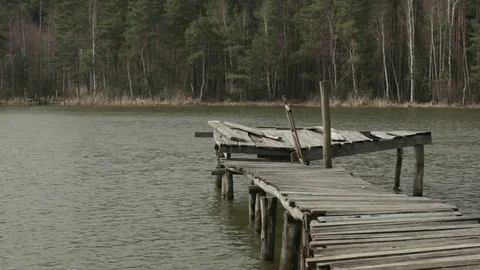 Wooden pier Stock Footage 74312476
