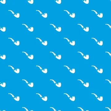 Wooden pipe pattern seamless blue Stock Illustration