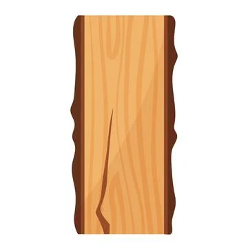 Wooden Plank Isolated Stock Illustration