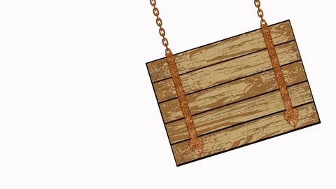 Wooden planks with chains Stock Footage 72652494