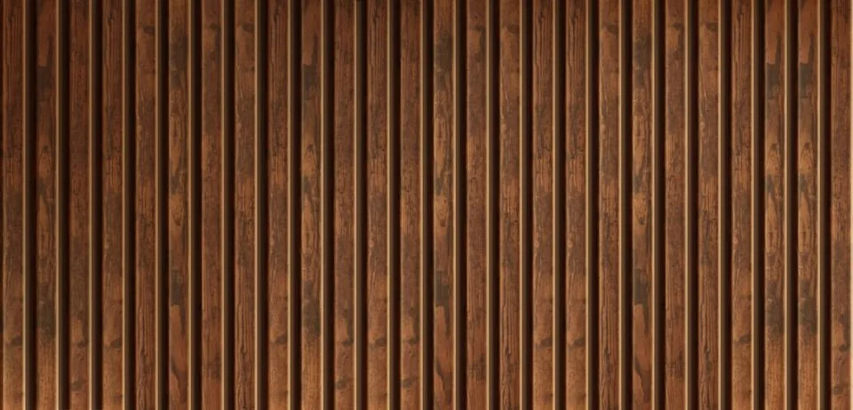 Wooden planks pattern seamless vertical wall panel Stock Illustration