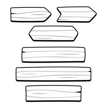 Wooden planks set Stock Illustration